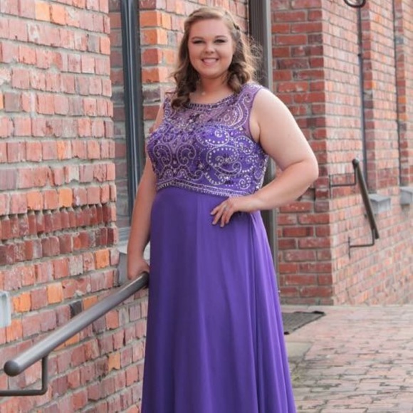 Purple Prom Dress - Picture 2 of 3
